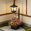 2-in-1 Solar Planter Lamp Waterproof IP54 Auto On/off Sensor 8-10 Hrs Long Lighting Solar Powered Pathway Light with Planter for Garden & Patio (No Flowers Included)
