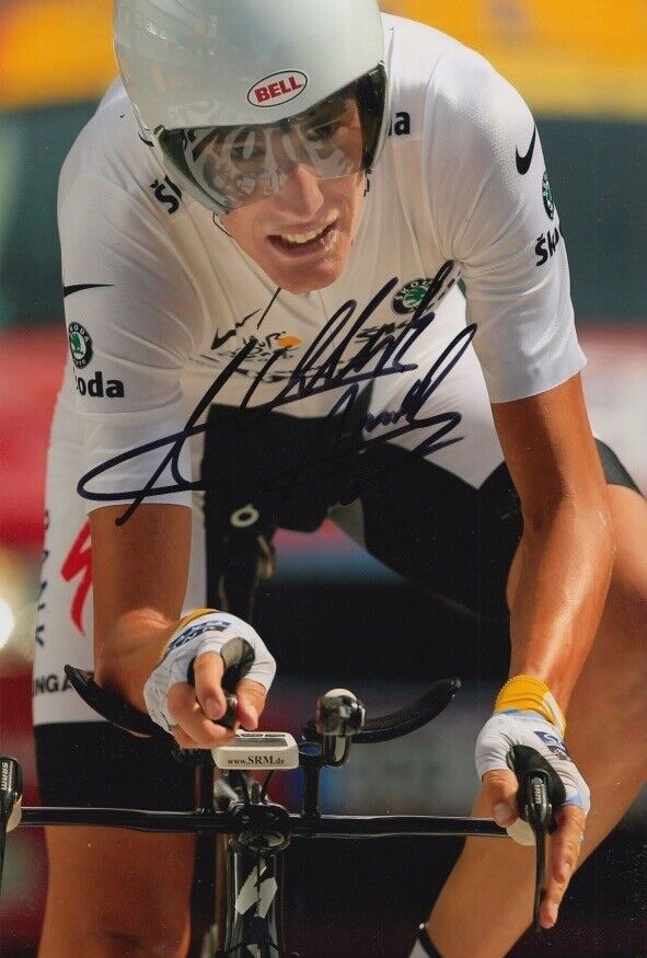 ANDY SCHLECK HAND SIGNED 12X8 Photo Poster painting CYCLING AUTOGRAPH TOUR DE FRANCE 1