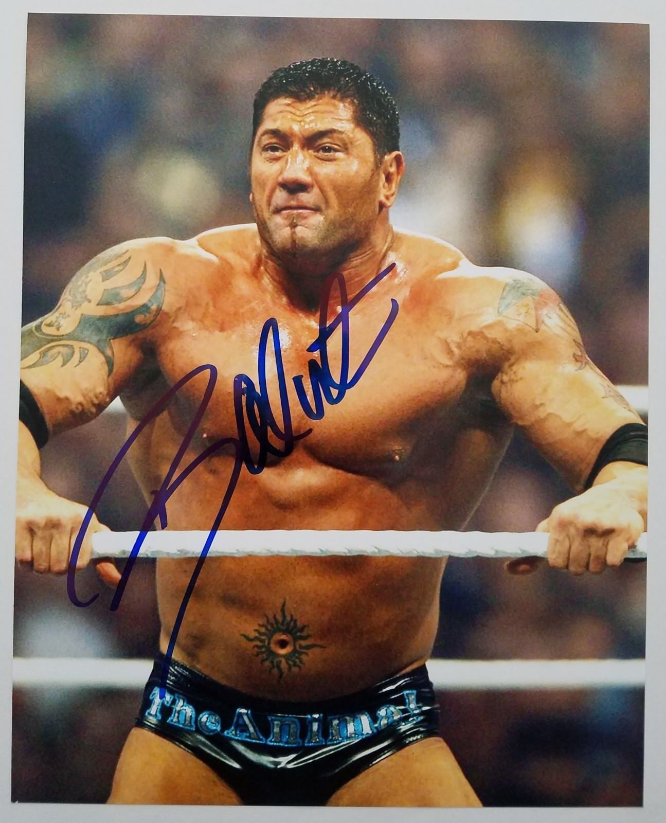 Dave Bautista Signed 8x10 Photo Poster painting WWE WWF Wrestling Gaurdians Of The Galaxy Drax