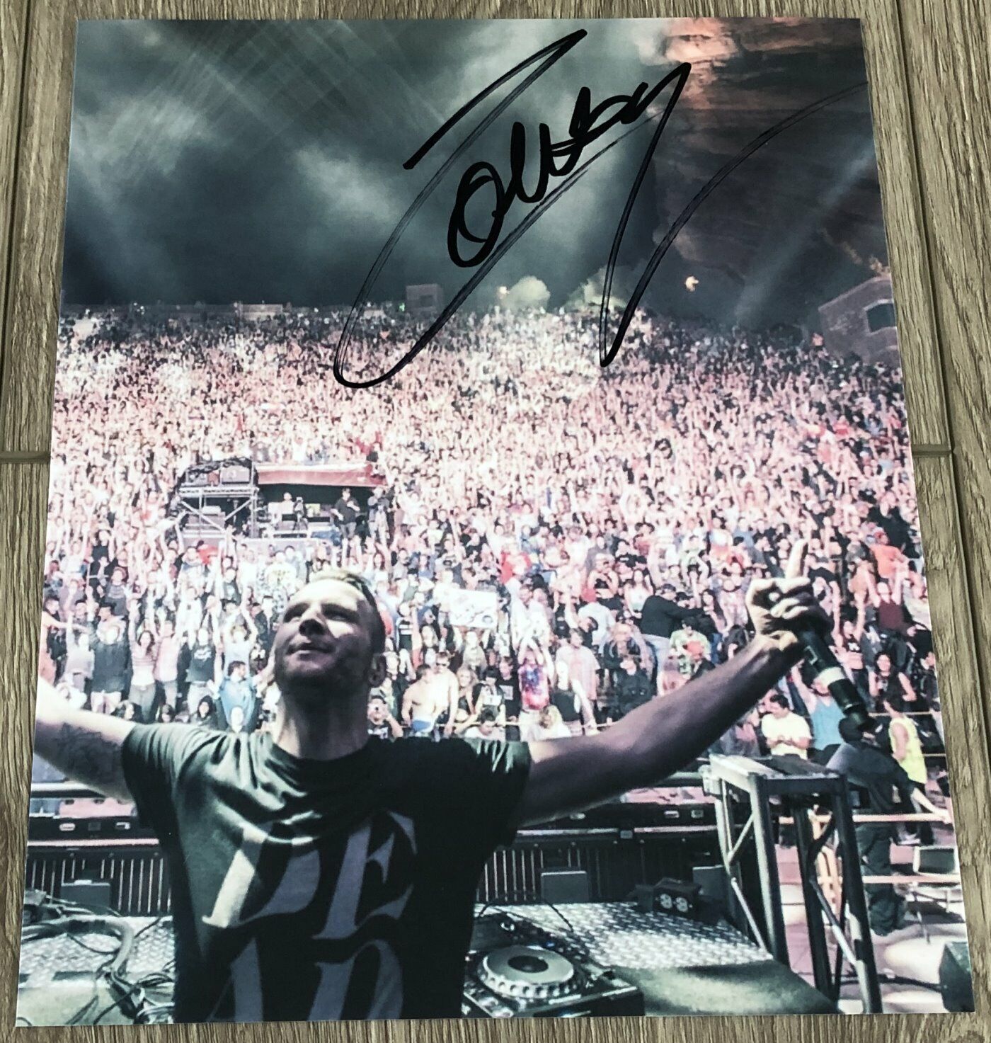 DJ ZOMBOY SIGNED AUTOGRAPH RED ROCKS CONCERT 8x10 Photo Poster painting