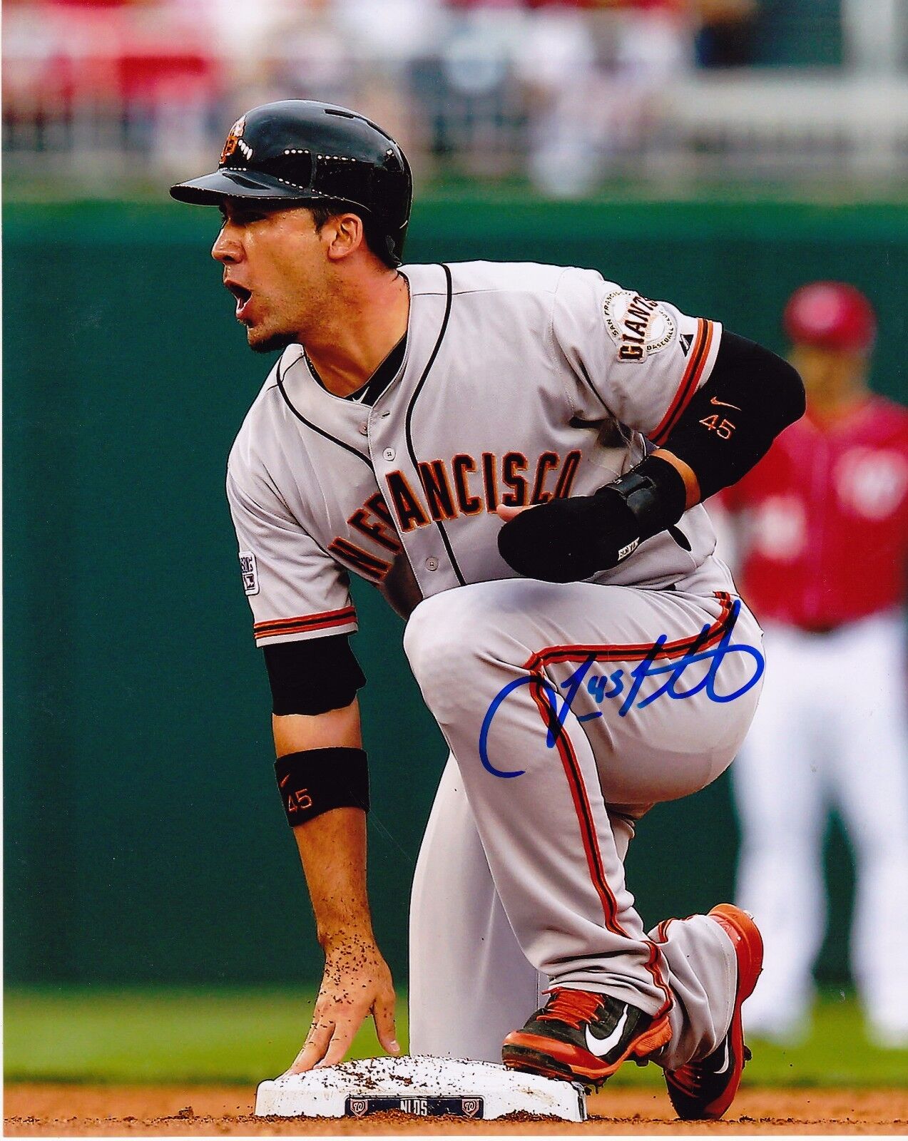 TRAVIS ISHIKAWA SAN FRANCISCO GIANTS ACTION SIGNED 8x10