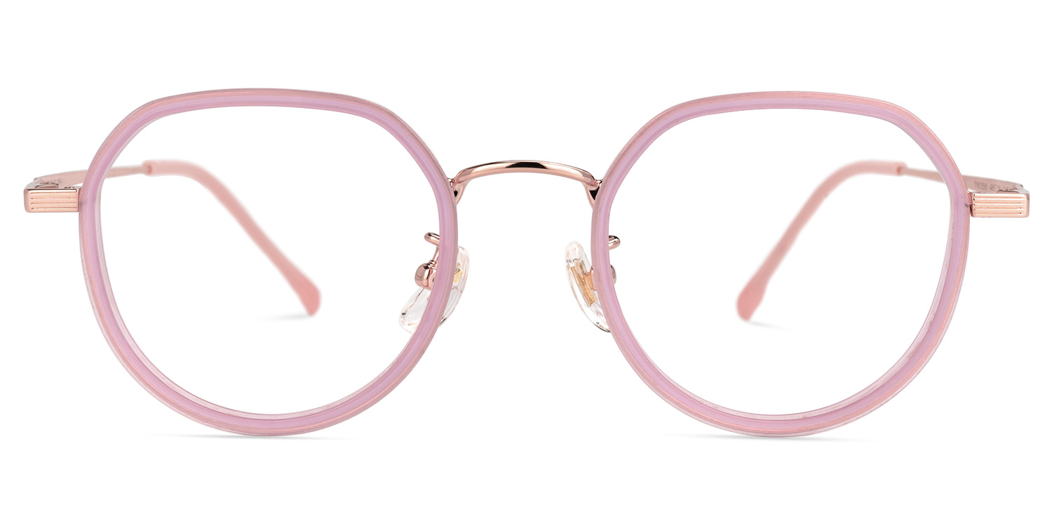 Niahm Rosa Geometrisch Brille Rosa