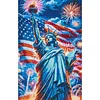 Diamond Painting -DIY Round Drill Independence Day Statue of Liberty(60*40CM)