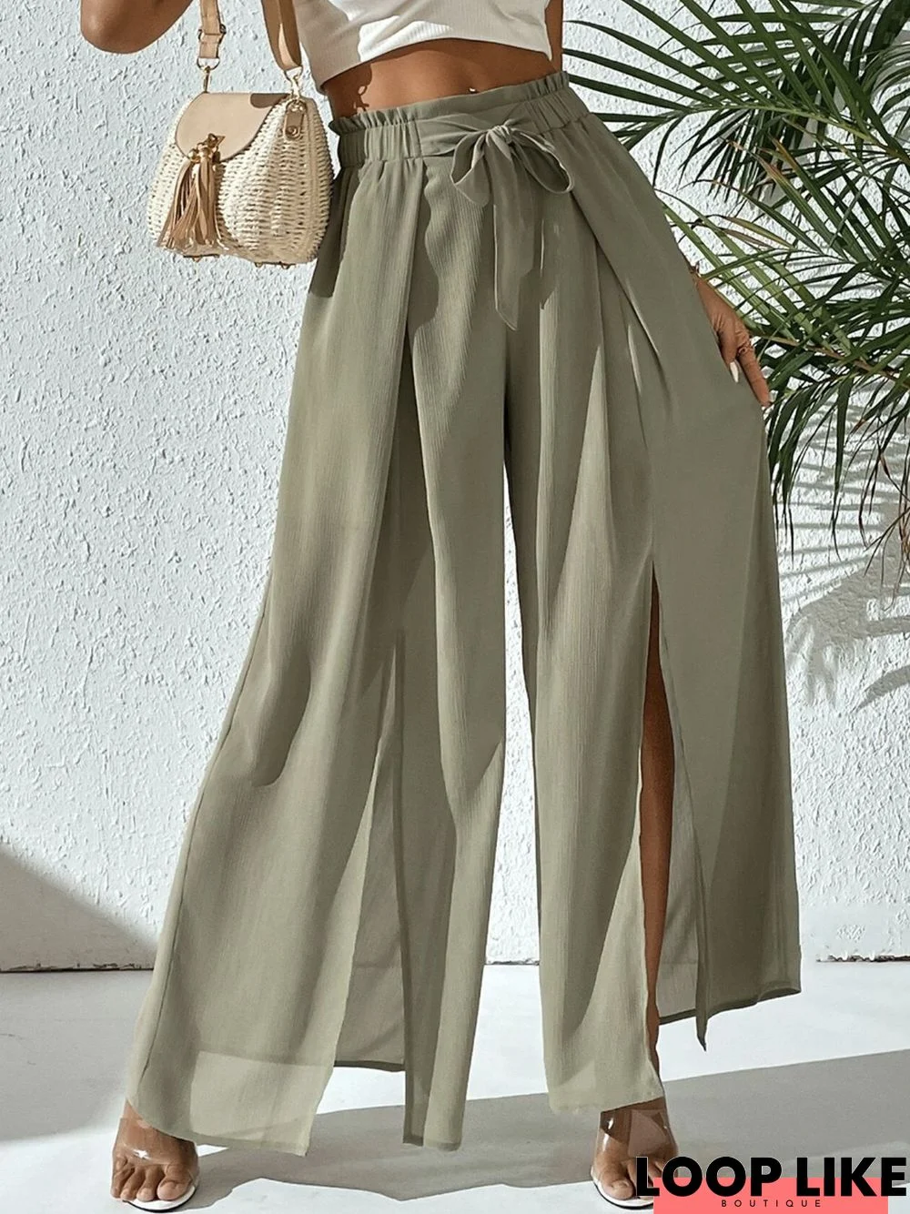 Plain Loose Casual Casual Pants