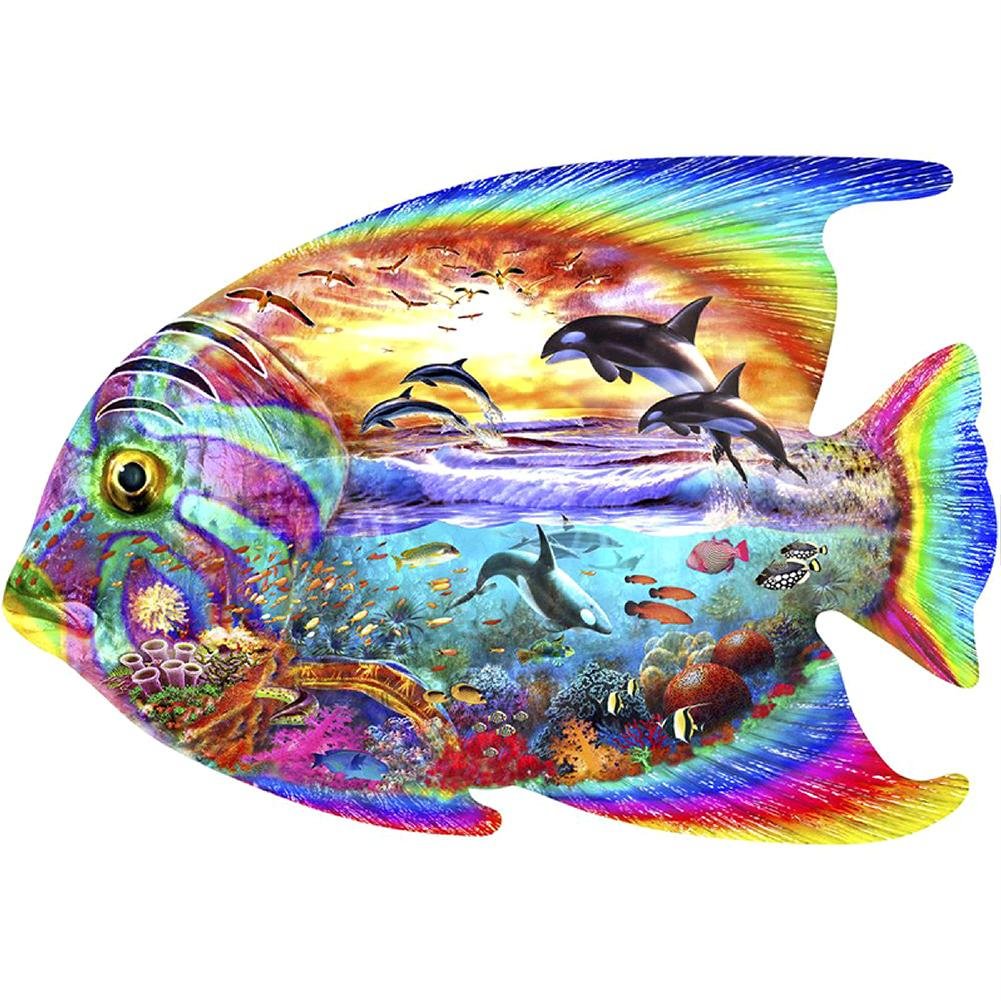 Full Round Diamond Painting - Fish(30*30cm)
