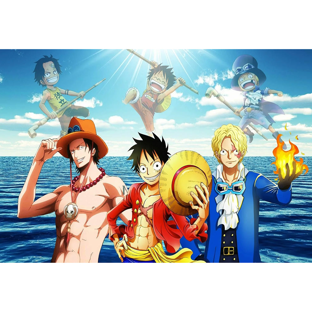 One Piece Round Full Drill Diamond Painting 50X40CM(Canvas) gbfke