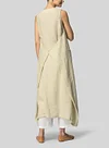 Light weight Cotton Linen Sleeveless Comfort Long Dress