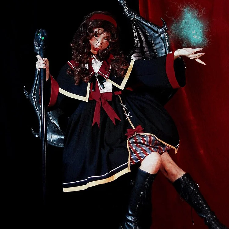 Preppy Style Magic Girl School Uniform Gothic Lolita Dress SP16479