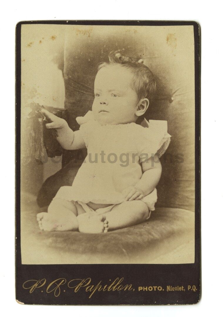 19th Century Infant - Cabinet Card Photo Poster paintinggraph - P. R. Papillon