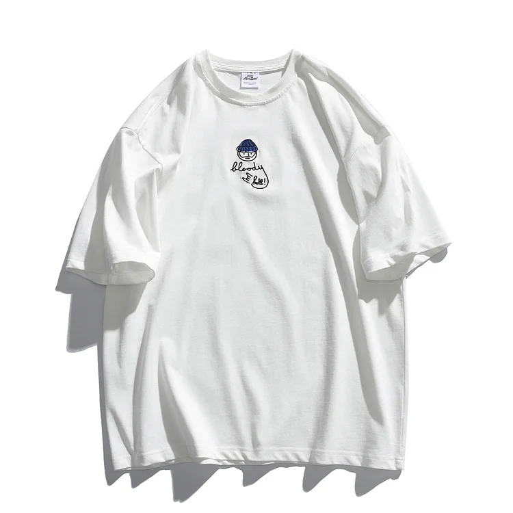 2022 Summer Man T Shirt Embroidery Loose