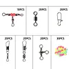 140Pcs Fishing Swivel Snaps Kit Ball Bearing Swivels Triple Swivel Connectors