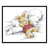 Baby Fell Asleep - 2 strands 14CT Stamped Cross Stitch  27*21cm(Brand)
