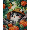 (US Local)Cat -14CT Stamped Cross Stitch Kit(37x47cm)