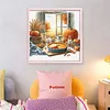 Autumn Window Scenery-11CT Stamped Cross Stitch 45*45cm/17.72*17.72in tapestrymarket