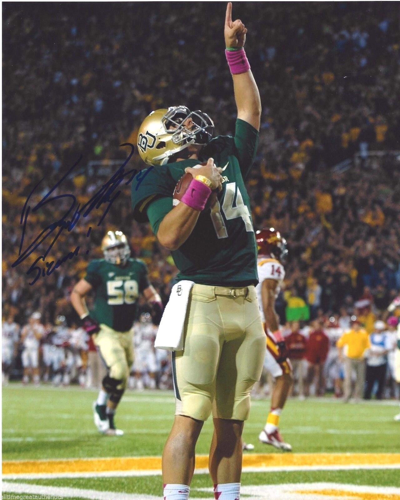 BAYLOR BEARS BRYCE PETTY HAND SIGNED 8X10 Photo Poster painting W/COA 2015 NFL DRAFT