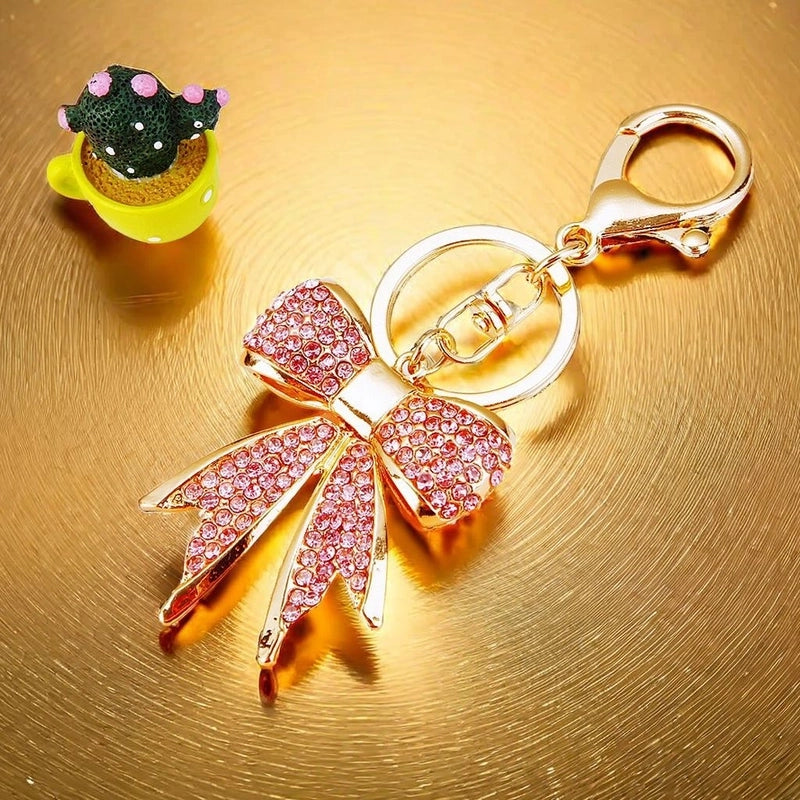 Cute Bow Knot Zinc Alloy Women’s Bag Pendant Keychain
