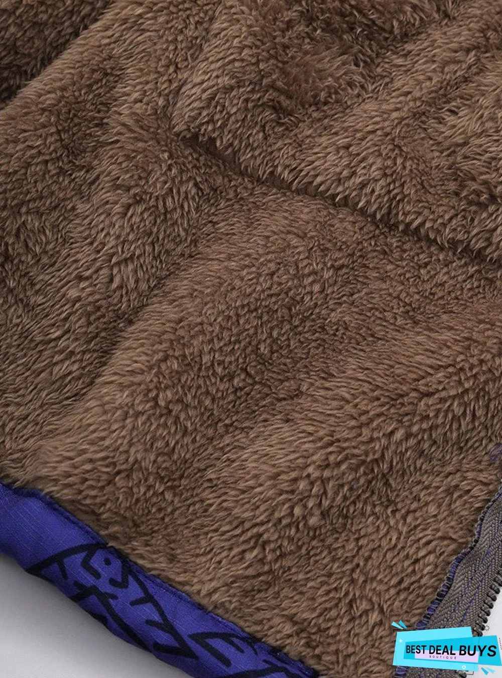 Hooded Abstract Print Coat