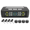 Tire Pressure Monitoring System with 4 Sensors USB/Solar TPMS for Car SUV Sedan