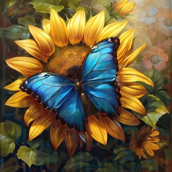 Full Round Diamond Painting - Butterfly(Canvas|40*40cm)