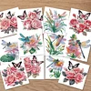 12Pcs Butterfly Dragonfly DIY Diamond Painting Greeting Cards for Adults Gifts