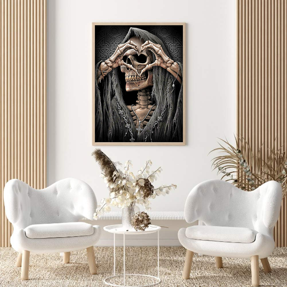 

(Multi-Size) Skull Man - Round/Square Drill Diamond Painting - 30*40CM, Round diamond 40*50cm, 501 Original