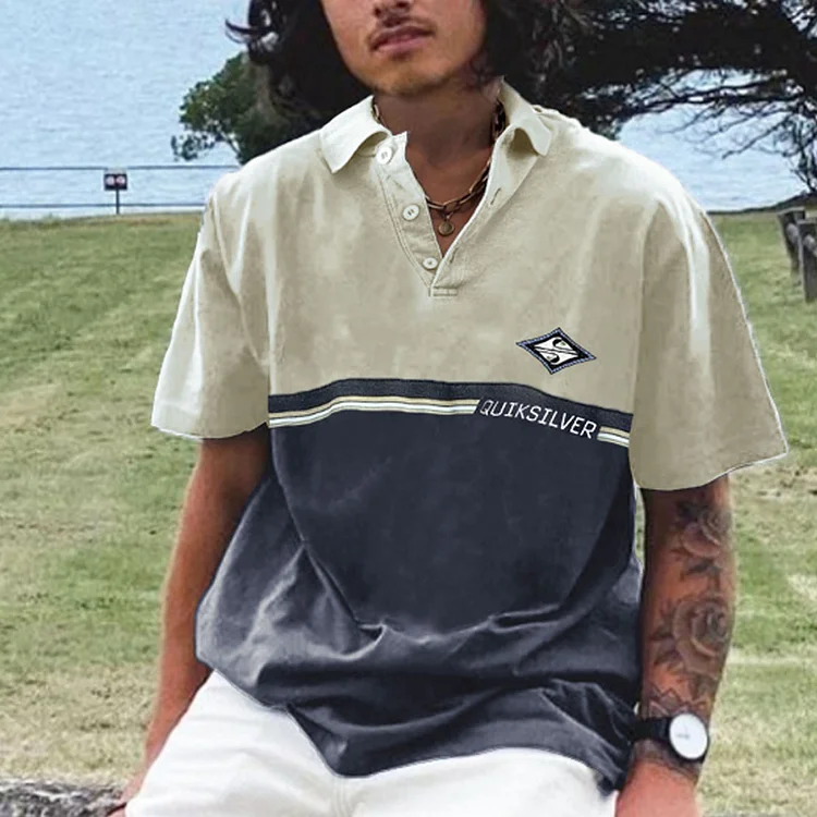 Men's Vintage Holiday Surf Polo T-Shirt b72d