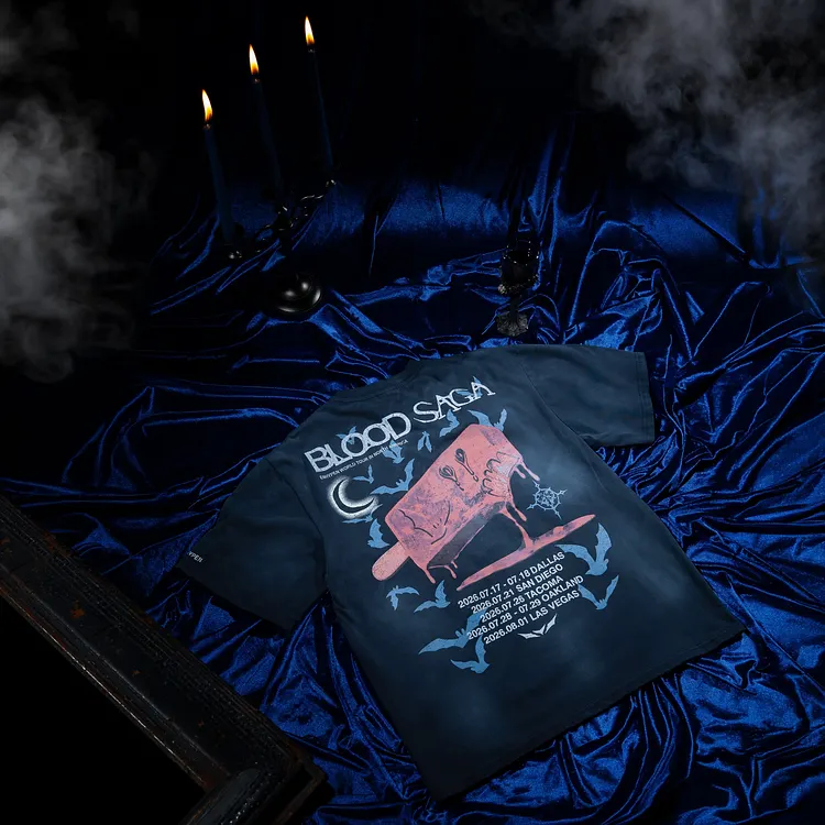 ENHYPEN Blood Saga World Tour US S/S T-Shirt Black