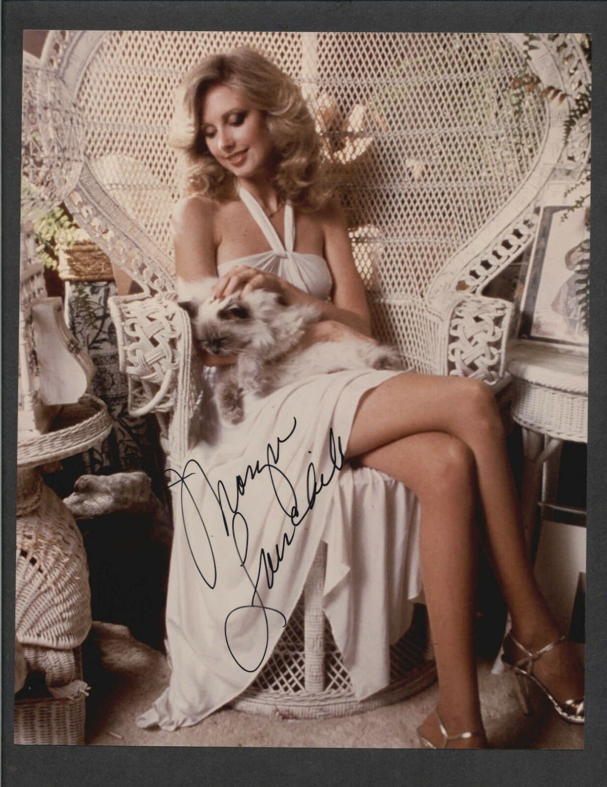 Morgan Fairchild - Signed Autograph Color 8x10 Photo Poster painting - Falcon Crest