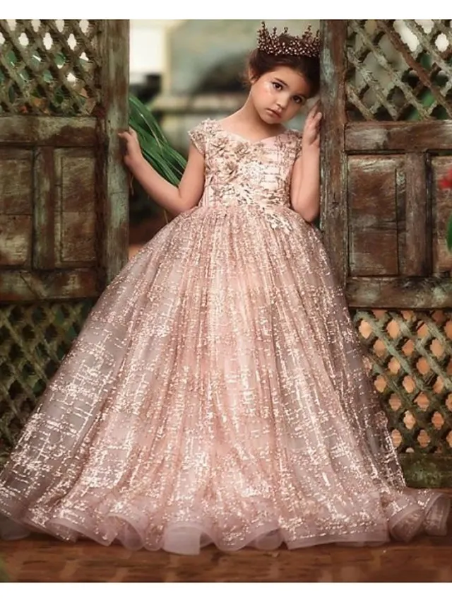Bellasprom Sleeveless Jewel Neck Ball Gown Flower Girl Dress Tulle with Pick Up Skirt Bow Same As Picture-2