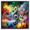 Color Music Symbol-11CT Stamped Cross Stitch 40*40cm