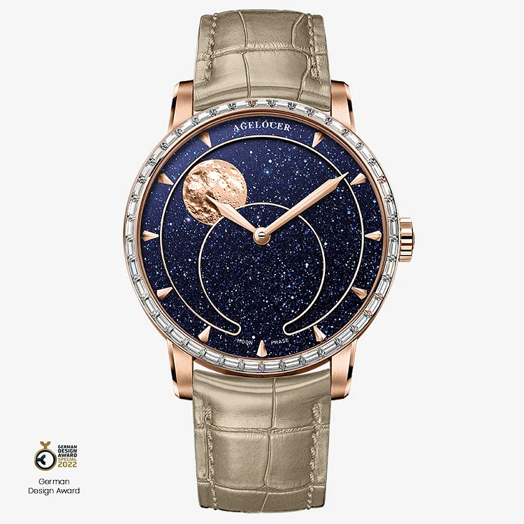 Agelocer Astronomer Men's Automatic Mechanical Moonphase - Natural