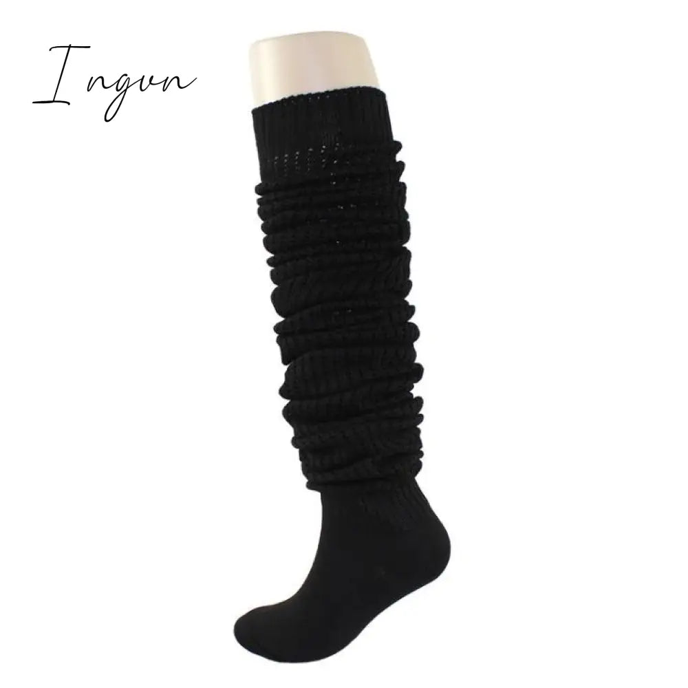 Ingvn - Japan Slouch Socks Loose Boots Stockings Lolita Sweet Girl Leg Warmers Knitted Foot Cover