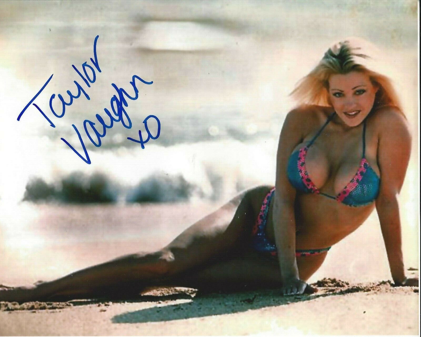 Autographed 8x10 Taylor Vaughn Wrestler WWE TNA 1