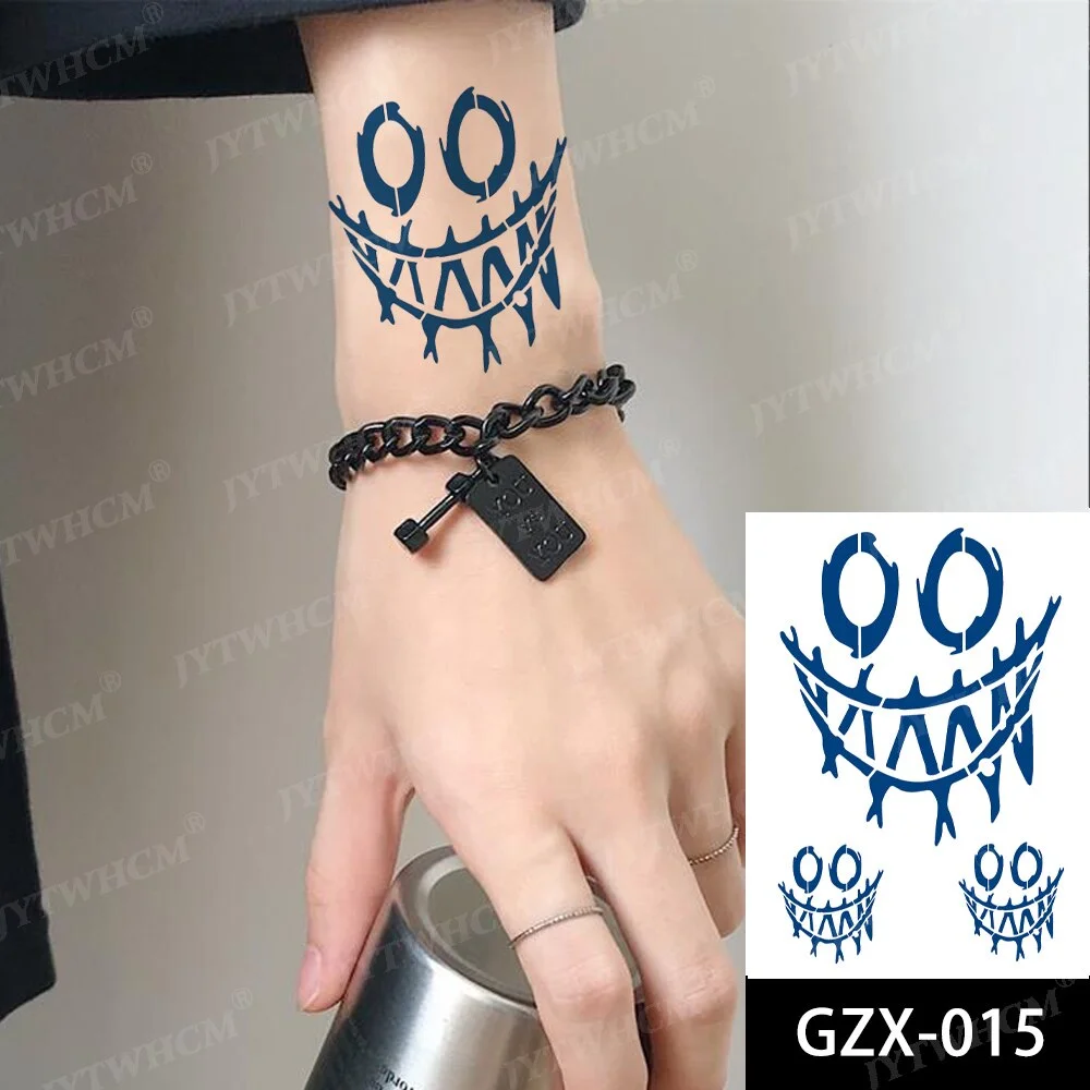 Sdrawing Stickers Semi-permanent Plant Lasting Tattoo Blue Henna Lace Flower Arm Non-reflective Herbal Juice Tattoo Waterproof