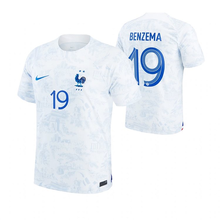 Frankreich Karim Benzema 19 Auswärtstrikot Kinder Minikit WM 2022