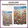Kit de peinture diamant&eacute;e &agrave; perceuse ronde 5d Wild Blooms DIY 30x40cm