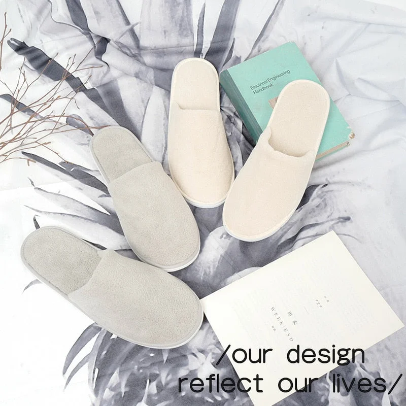 10 Pairs Disposable Slippers Men Business Travel Passenger Shoes Home Guest Slipper Hotel Beauty Club Washable Shoes Slippers