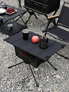 Ultra Lightweight Outdoor Folding Egg Roll Table Camping Portable Dining Table Tactical Field Table