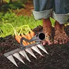 Garden Rake Durable Metal Harrow Garden Hand Rake Tool Heavy Duty Rake Farm Tool