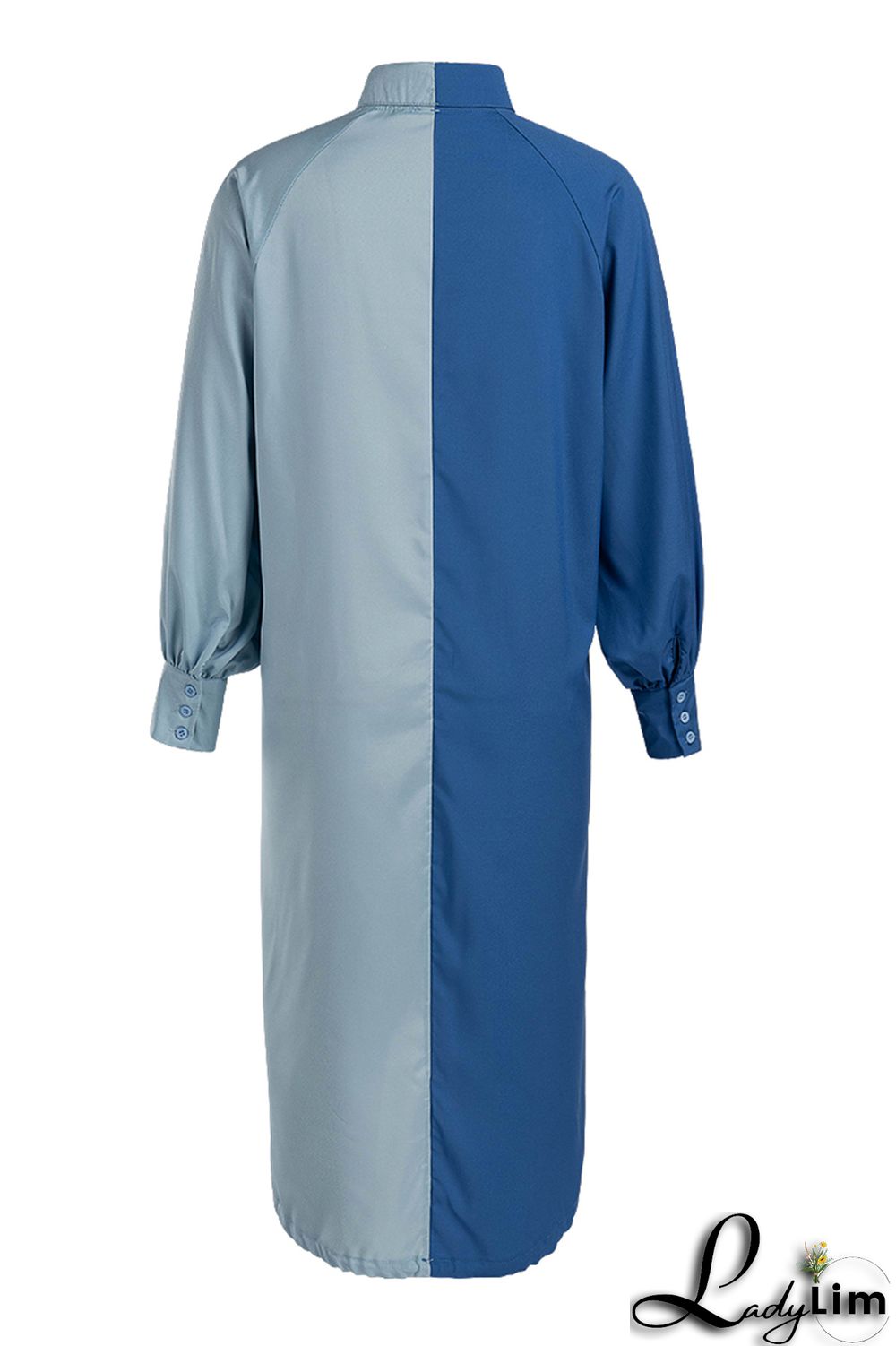 Black Fashion Casual Plus Size Solid Split Joint Asymmetrical Turndown Collar Shirt Dress