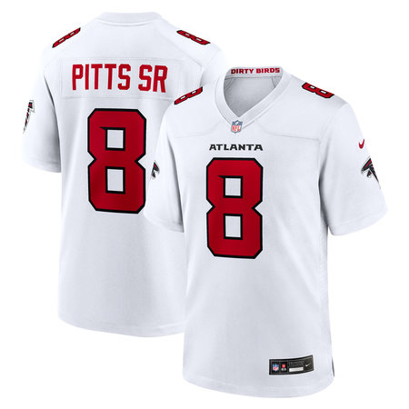 Men's Atlanta Falcons #8 Kyle Pitts Sr. Nike White Game Jersey
