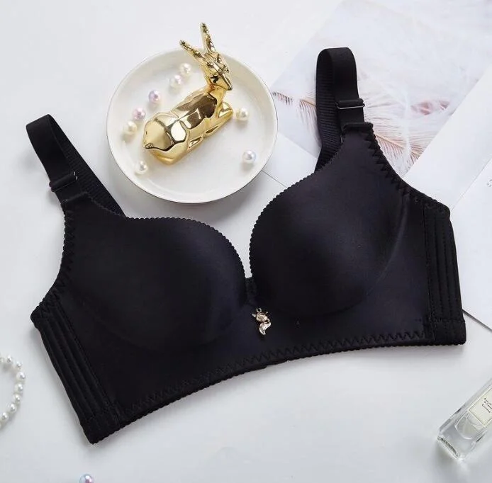 2020 Adjusted-straps Wire Free Small Breast Thick Women Bra Push Up Female Underwear