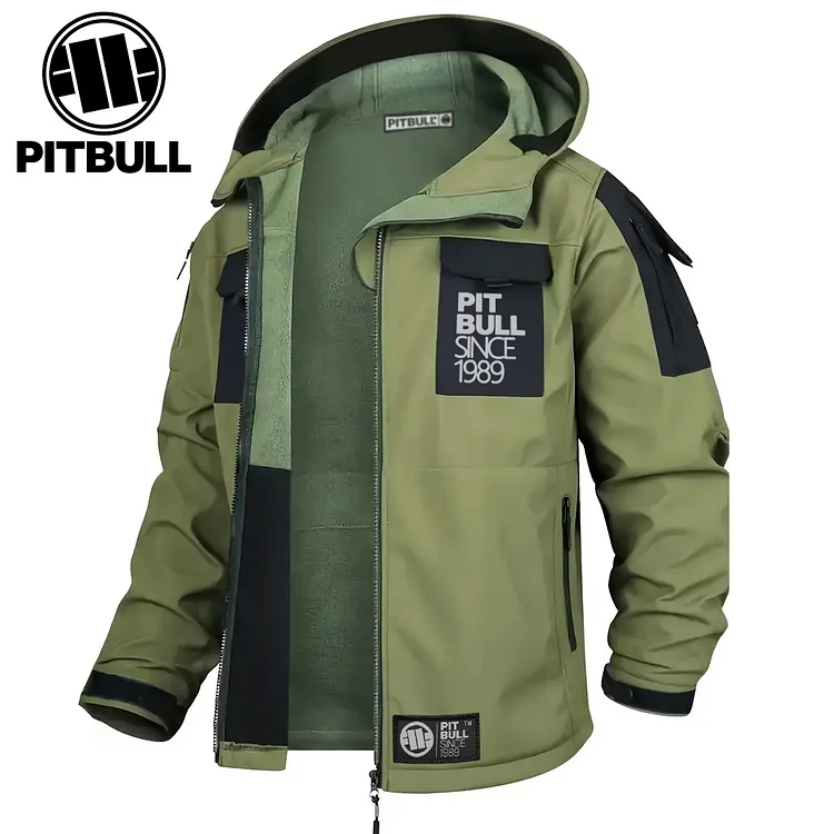Kurtka wiatr&oacute;wka męska PITBULL&reg; z wieloma kieszeniami i podszewką z polaru