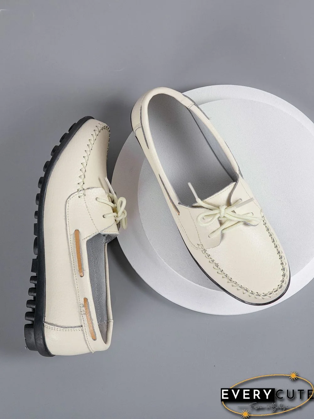 Retro Casual Simple Lace-up Flat Shoes