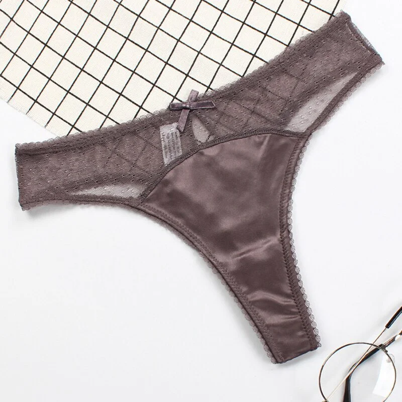 Meet'r Women Lace Sexy Lingerie Seamless Transparent Panties Female Fashion Underwear Temptation Low-waist G String Thong