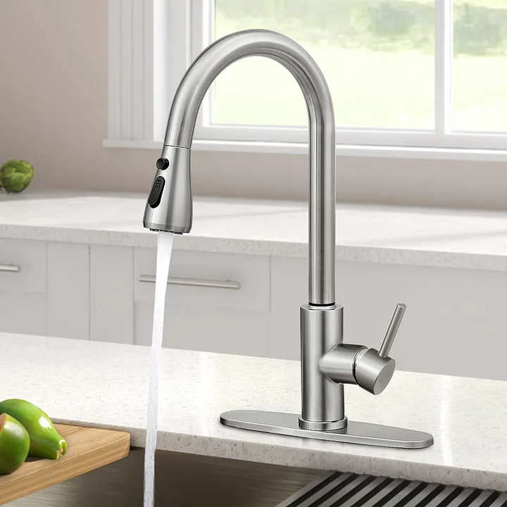 Qomolangma Kitchen Faucet with Pull Down Sprayer, Single Level hotsell Stainless Steel