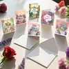 6pcs Diamond Painting Birthday Greeting Card Set with Envelope Daily Wishing Cards for Birthdays Thanksgiving & Special Occasion