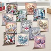 12pcs Diamond Painting Love and Peace Greeting Card Set with Envelope Daily Wishing Cards for Birthdays Thanksgiving & Special Occasion