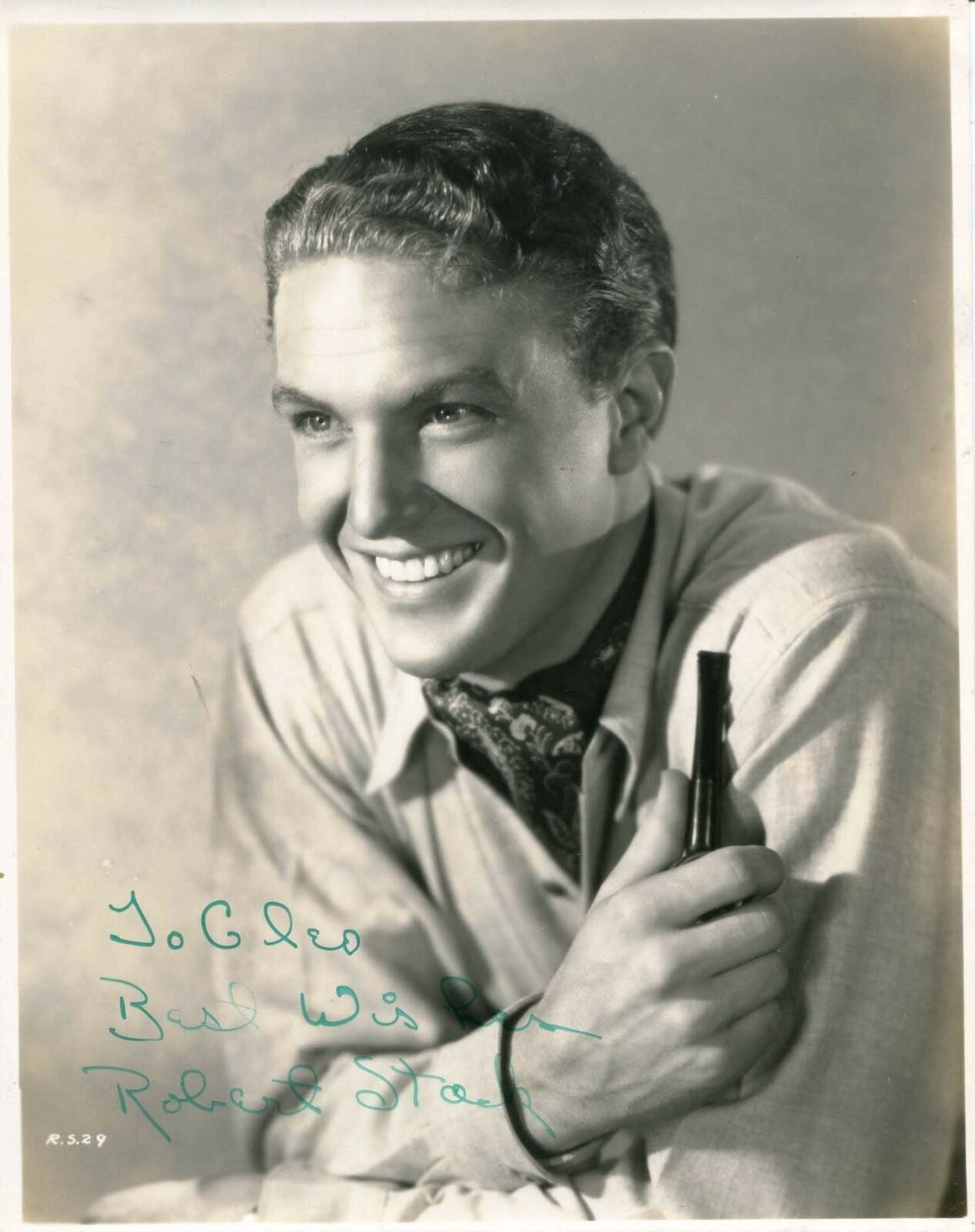 Robert Stack VINTAGE sepia autograph, signed Photo Poster paintinggraph