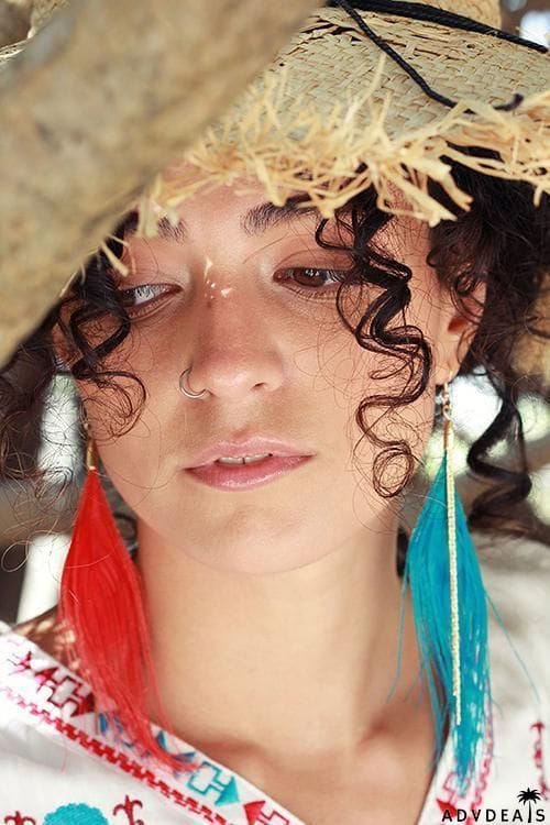 Peacock Feather Earring